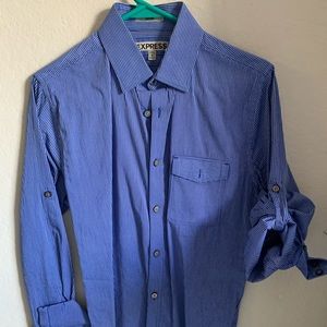 Blue w/white stripe Dress shirt